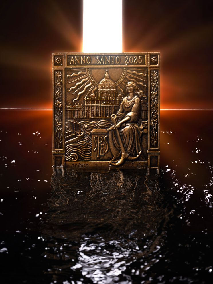 Bassorilievo in bronzo “Il Bronzo della Fede” opera d’arte da collezione italiana in tiratura limitata